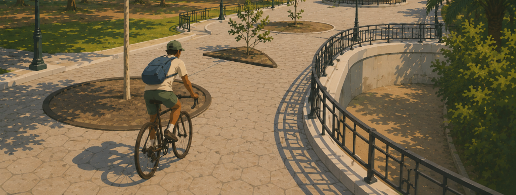 calzada flotante para andar en bicicleta en chapultepec